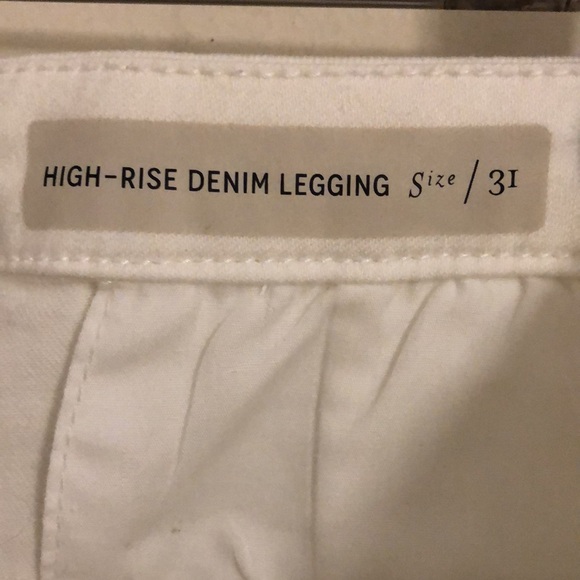 Anthropologie Pilcro and The LetterPress White High-Rise Denim Leggings - Picture 8 of 9
